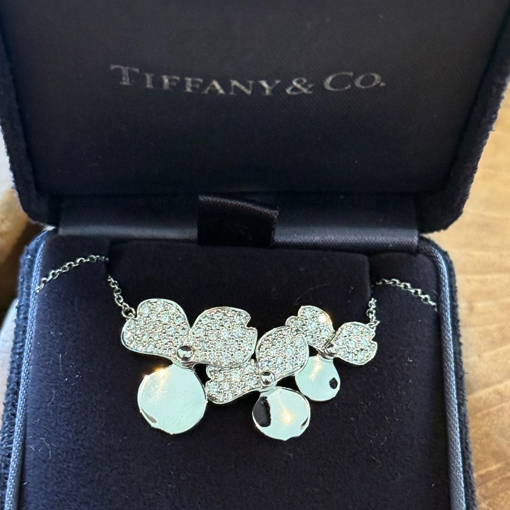 Tiffany & Co. Platinum Paper Flowers Necklace